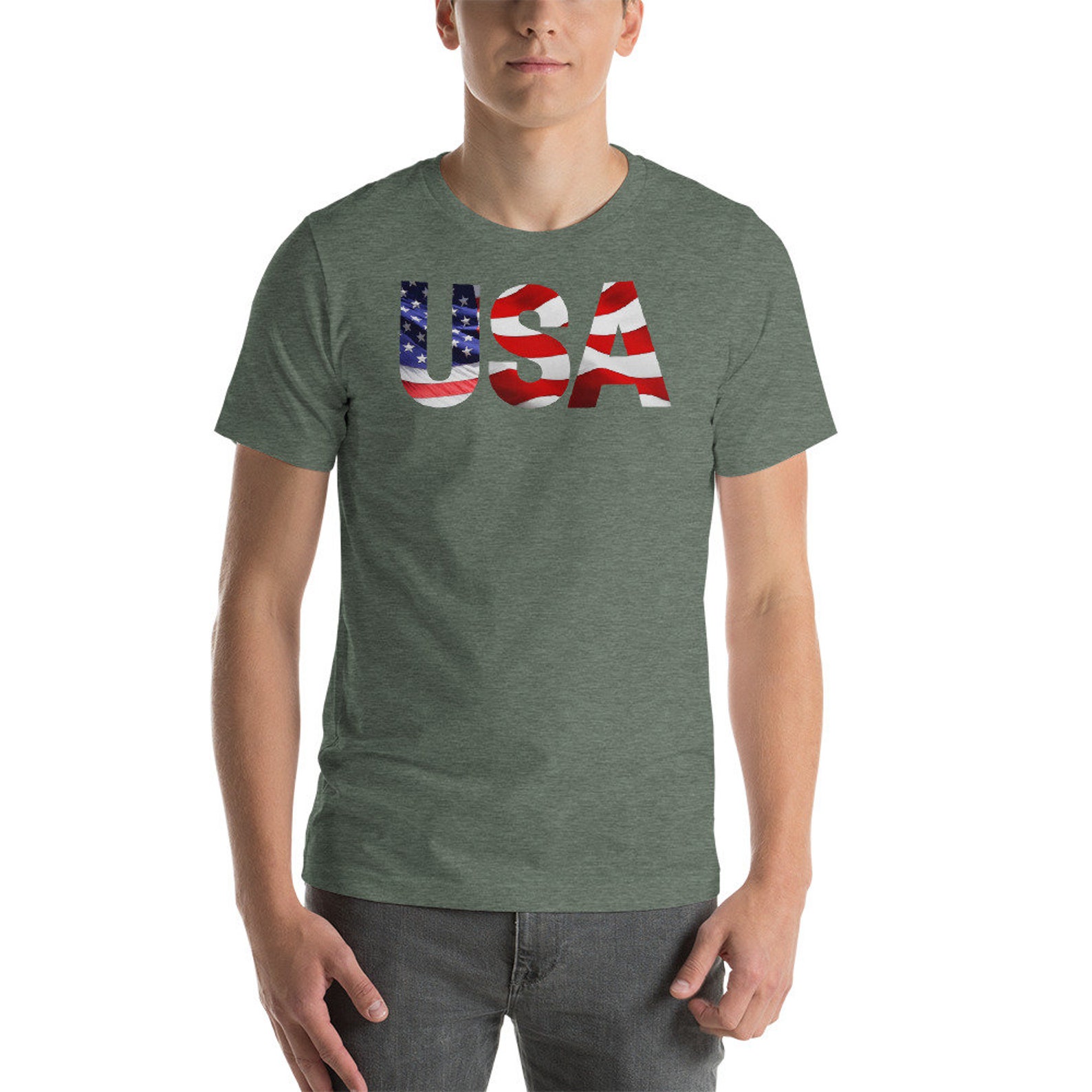 T-shirt ALBERTSONS Homme Unisexe - Logo USA - Gildan Heavy Cotton - Tailles S à 5XL