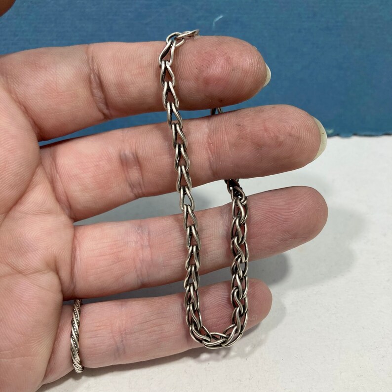 Handmade Sterling Silver Loop in Loop Chain Bracelet 7.25 Etsy