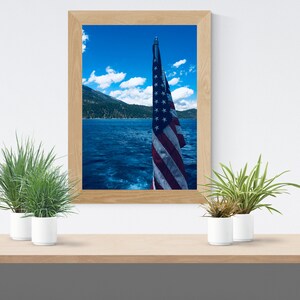 Flag Over Water | Digital Download | Print | Wall Art |