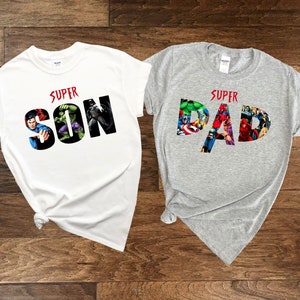Superhero Dad Shirt Super Dad Super Son 