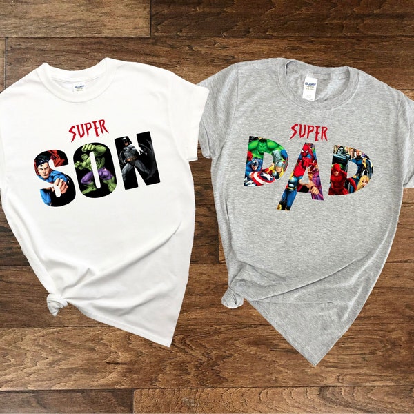 Superhero Dad Shirt, Super Dad Super Son Shirt, Dad Son Matching, Father Son Matching, Father's Day Shirt, Super Father Shirt, Gift Father