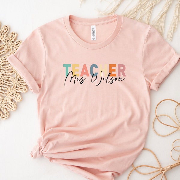 Aangepaste naam leraar shirt, gepersonaliseerde leraar shirt, beste leraar cadeau, leraar team shirt, leraar leven shirt, terug naar school shirt