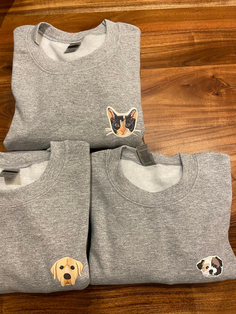 Custom Sweatshirt Pet Logo Custom dog sweatshirt Dog Etsy