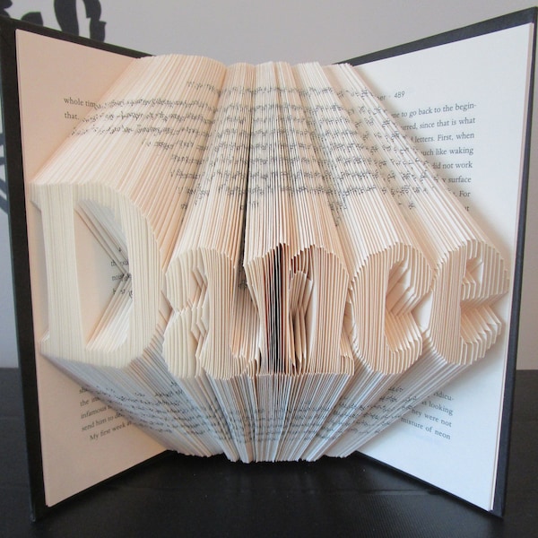 Dance Folded Book Art, gift for dancers, birthday gift, book sculpture, Christmas gift