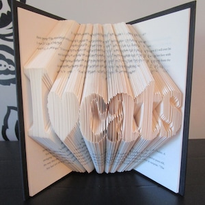 I Heart Cats Folded Book Art, cat lover gift, cat lady gift, pet lover gift, birthday gift, book sculpture, Christmas gift