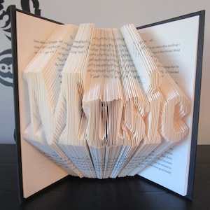 Music Folded Book Art, music lover gift, birthday gift, unique gift, book sculpture