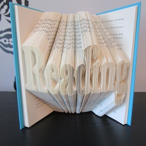 Leitura de arte de livro dobrado, presente para amantes de livros, presente livresco, presente de aniversário, presente de Natal