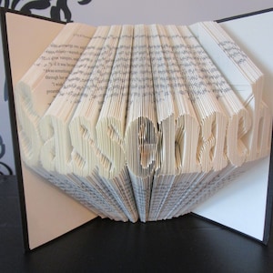 Sassenach Folded Book Art, Outlander gift, book lover gift, bookish gift, book sculpture, Christmas gift
