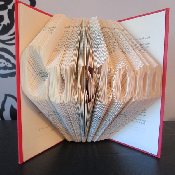 Custom Folded Book Art, custom gift, birthday gift, wedding gift, anniversary gift, book sculpture, Christmas gift
