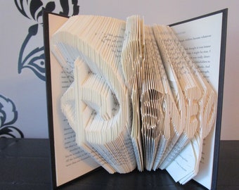 Disney Folded Book Art, disney lover gift, birthday gift, book lover gift, book sculpture, Christmas gift