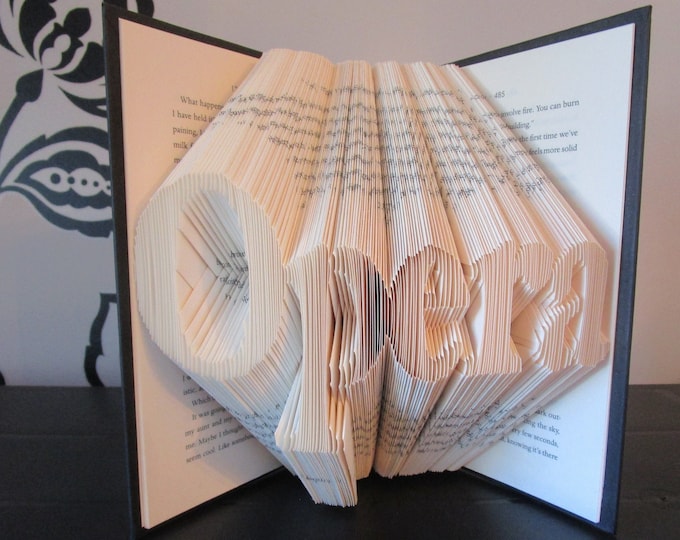Opera Folded Book Art, Opera lover gift, birthday gift, book sculpture, Christmas gift