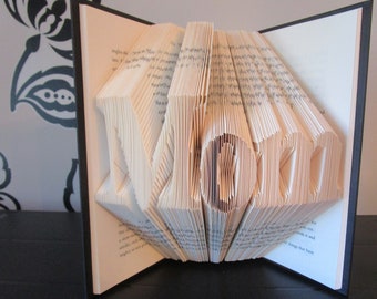 Mom Folded Book Art, Mother's Day gift, Mom birthday gift, book sculpture