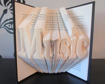 Music Folded Book Art, music lover gift, birthday gift, unique gift, book sculpture