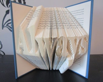 Always Folded Book Art, book lover gift, bookish gift, anniversary gift, book sculpture, Christmas gift
