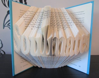Soulmates Folded Book Art, anniversary gift, romantic gift, wedding gift, book sculpture, Christmas gift