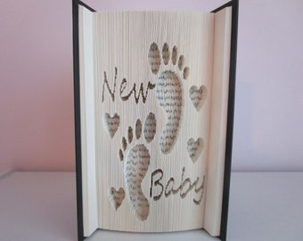 New Baby Folded Book Art