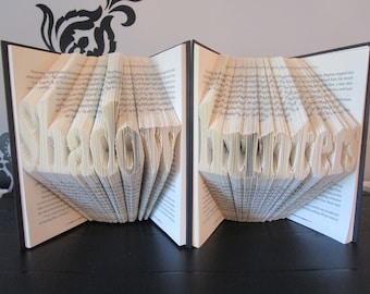 Shadowhunters gevouwen boekkunst, leesgrage cadeau, cadeau boekenliefhebber, verjaardagscadeau, boeksculptuur, kerstcadeau