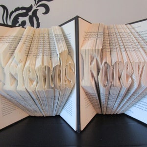 Friends Forever Folded Book Art, friend gift, friend birthday, birthday gift, book lover gift, book sculpture, Christmas gift