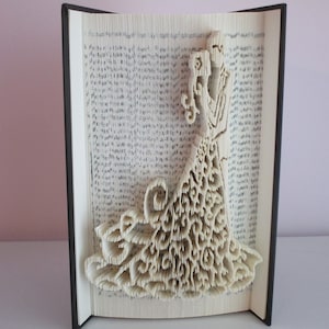 Hochzeit Braut und Bräutigam Folded Book Art