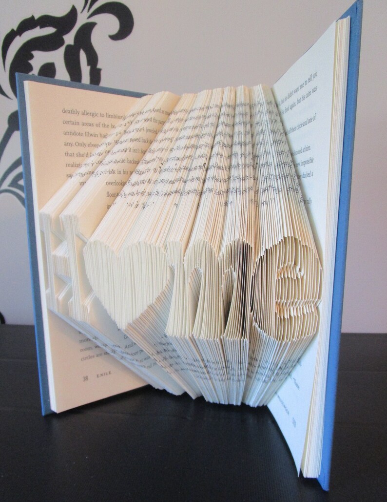 house warming gift Christmas gift Home with Heart Folded Book Art book sculpture unique gift New home gift