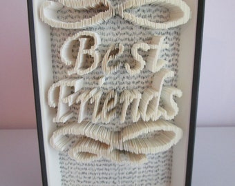 Best Friends Folded Book Art