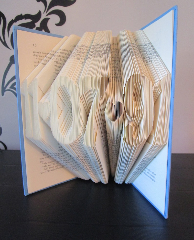 Custom Date Folded Book Art Wedding Date Birthday Etsy