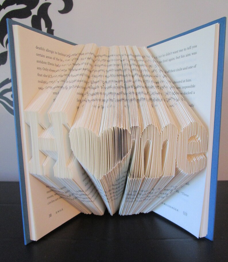 house warming gift Christmas gift Home with Heart Folded Book Art book sculpture unique gift New home gift