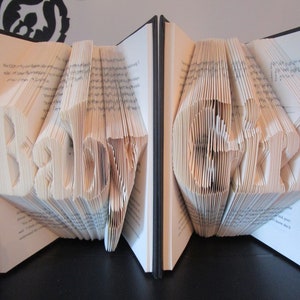 Baby Girl Folded Book Art, baby shower cadeau, nieuwe moeder cadeau, boek sculptuur, kerstcadeau