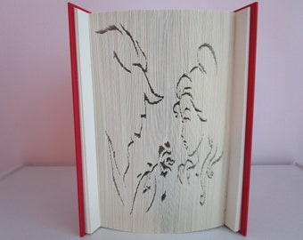 Beauty and the Beast Folded Book Art