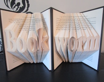 Arte con libros plegados para amantes de la lectura, regalo para lectores, regalo para aficionados a los libros, regalo de cumpleaños, escultura de libros, regalo de Navidad