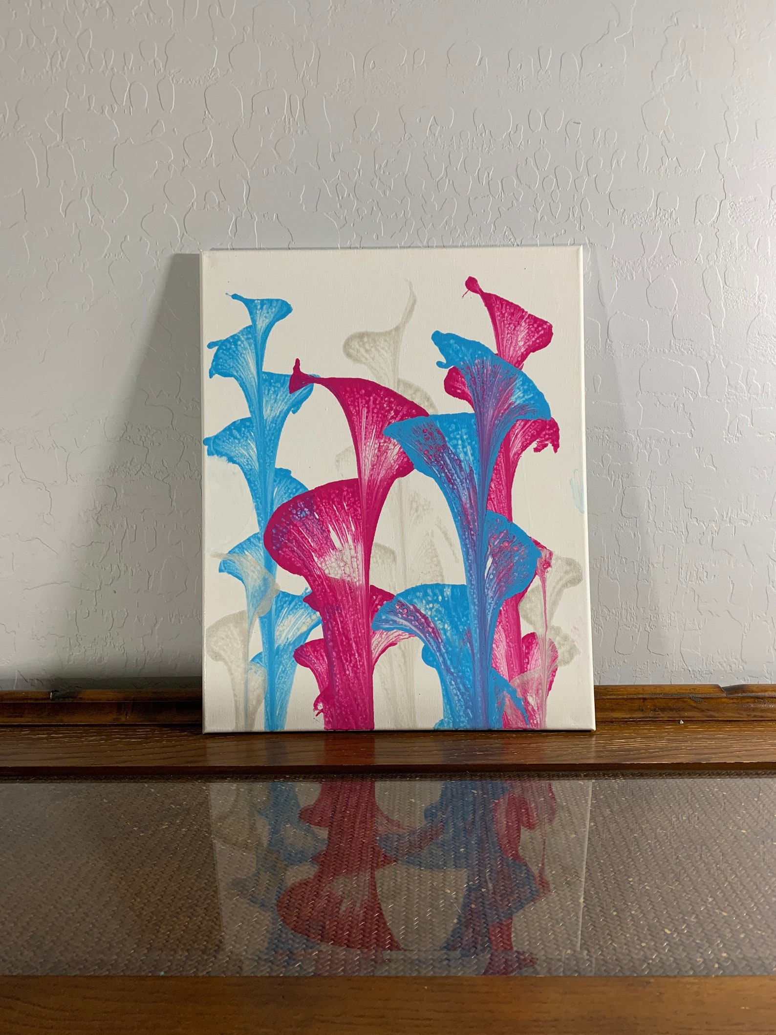 Acrylic Fluid Art Flower Painting 16 X 20 Etsy