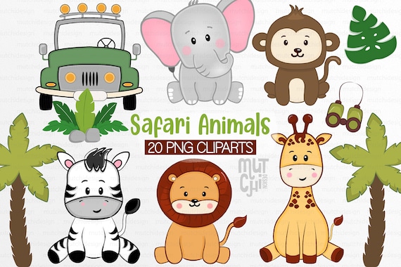 Safari Baby Animals Clipart Jungle Animals Clipart Zoo, 54% OFF