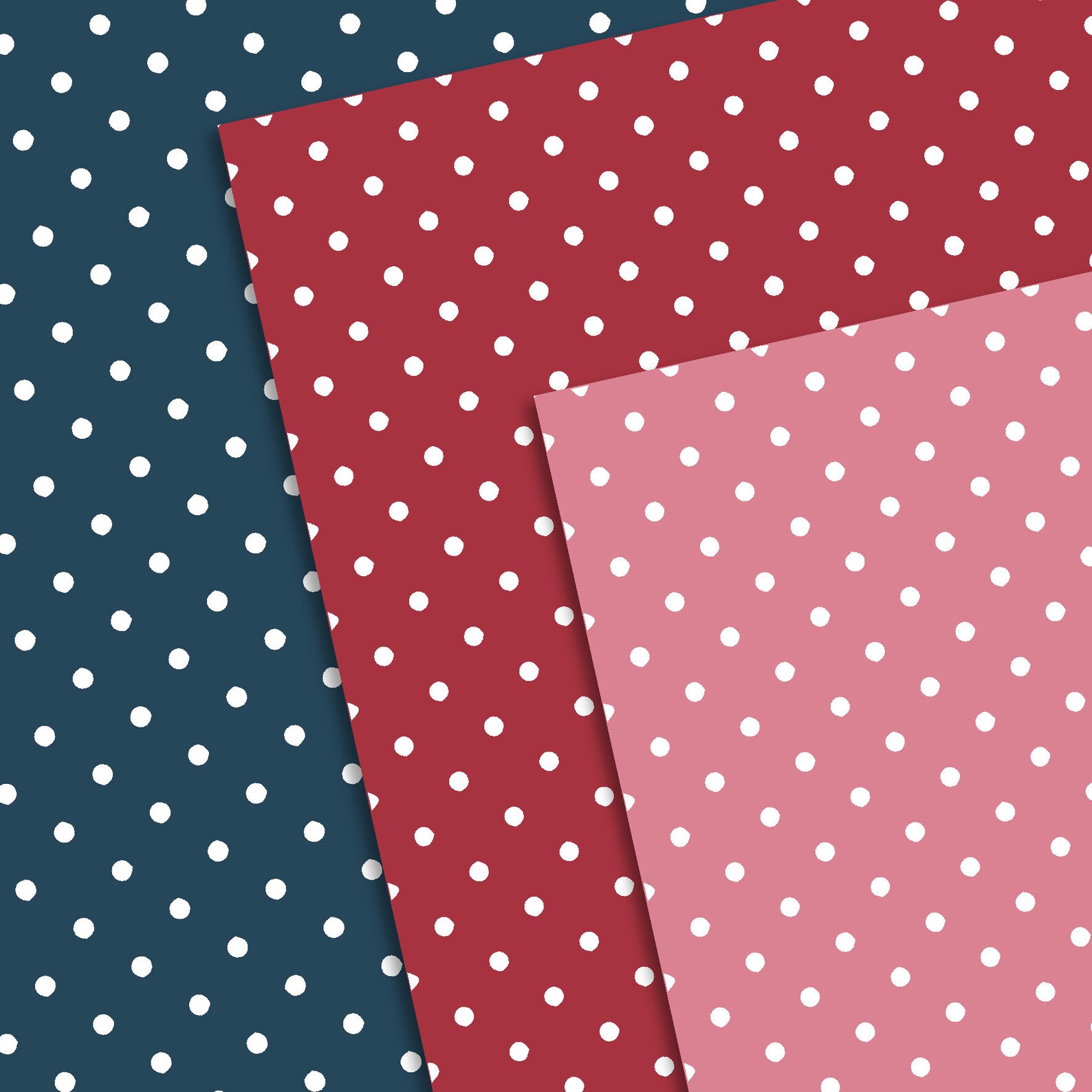 Polka Dots Digital Paper Set Dots Backgrounds Circles | Etsy