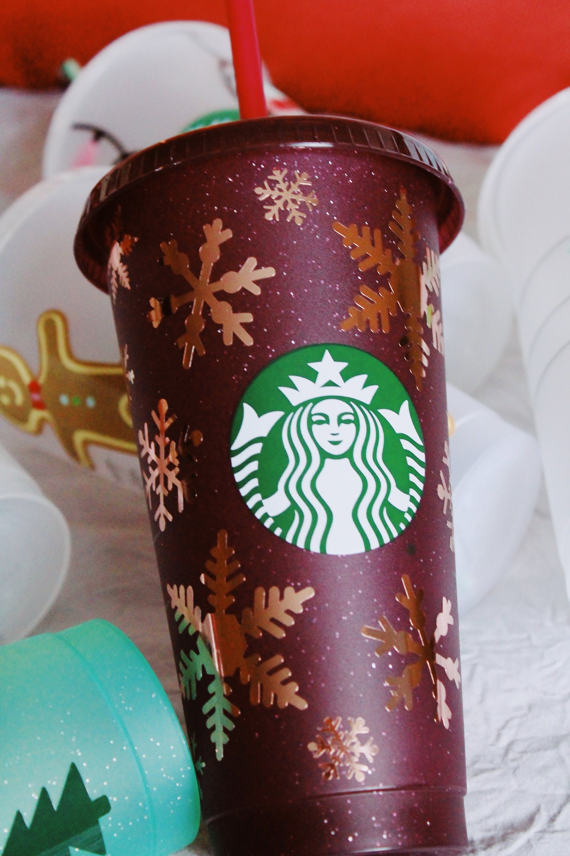 Christmas Starbucks Cup Starbucks Reusable Cold Cup Custom Etsy