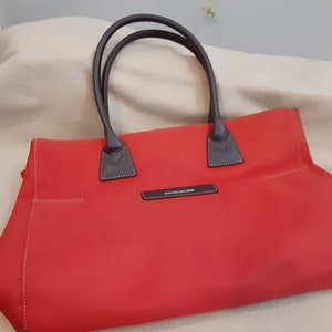 David Jones Small Shoulder Bag Red Leather Very Good Condition