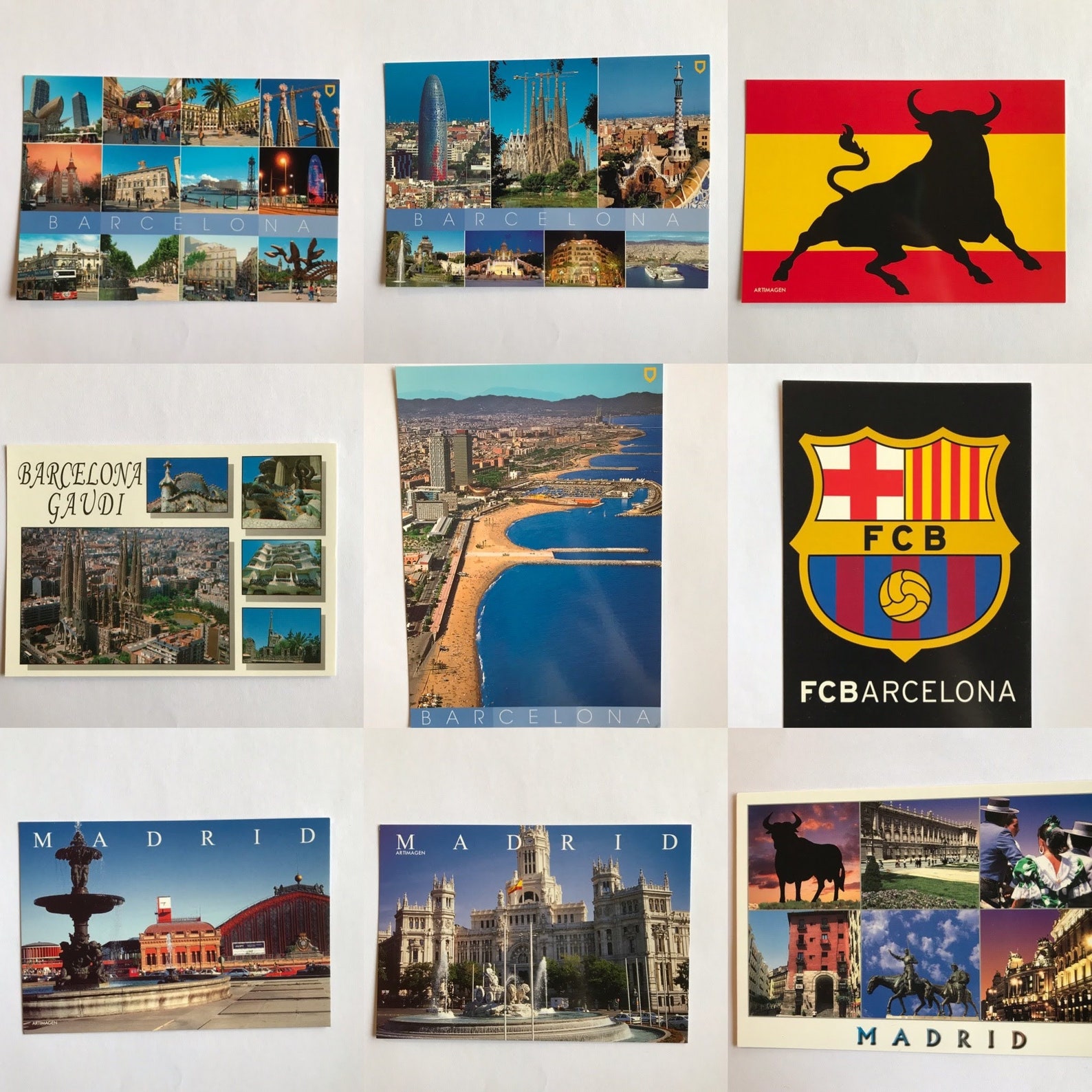 Spain Postcards set of 9 Etsy