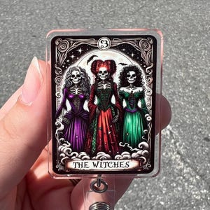 The Witches Badge Reel / Tarot Card Badge Reel / Halloween Badge Reel /Medical Badge Reel / ID Holder / Name Tag Holder