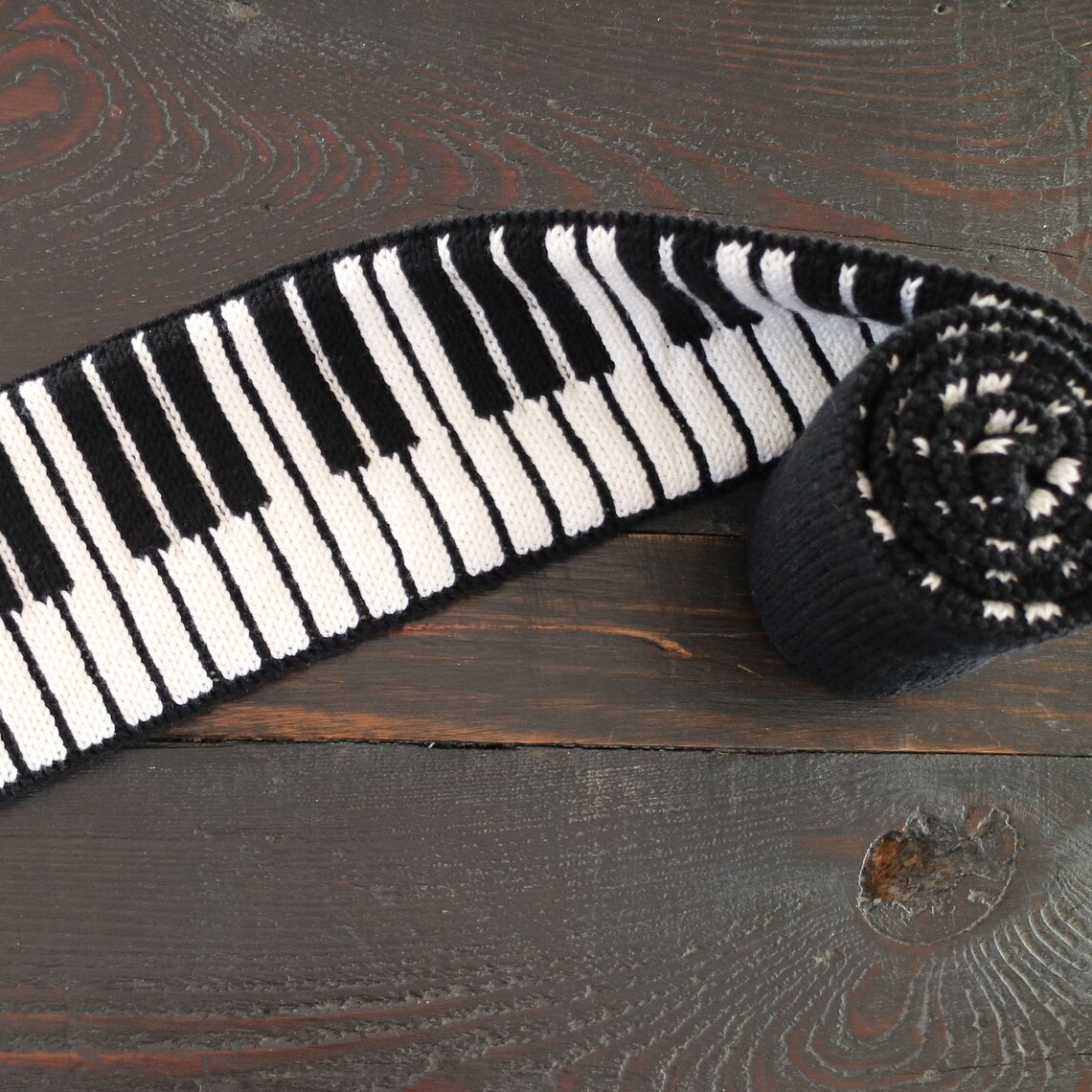 Piano Scarf PDF knitting pattern download Etsy