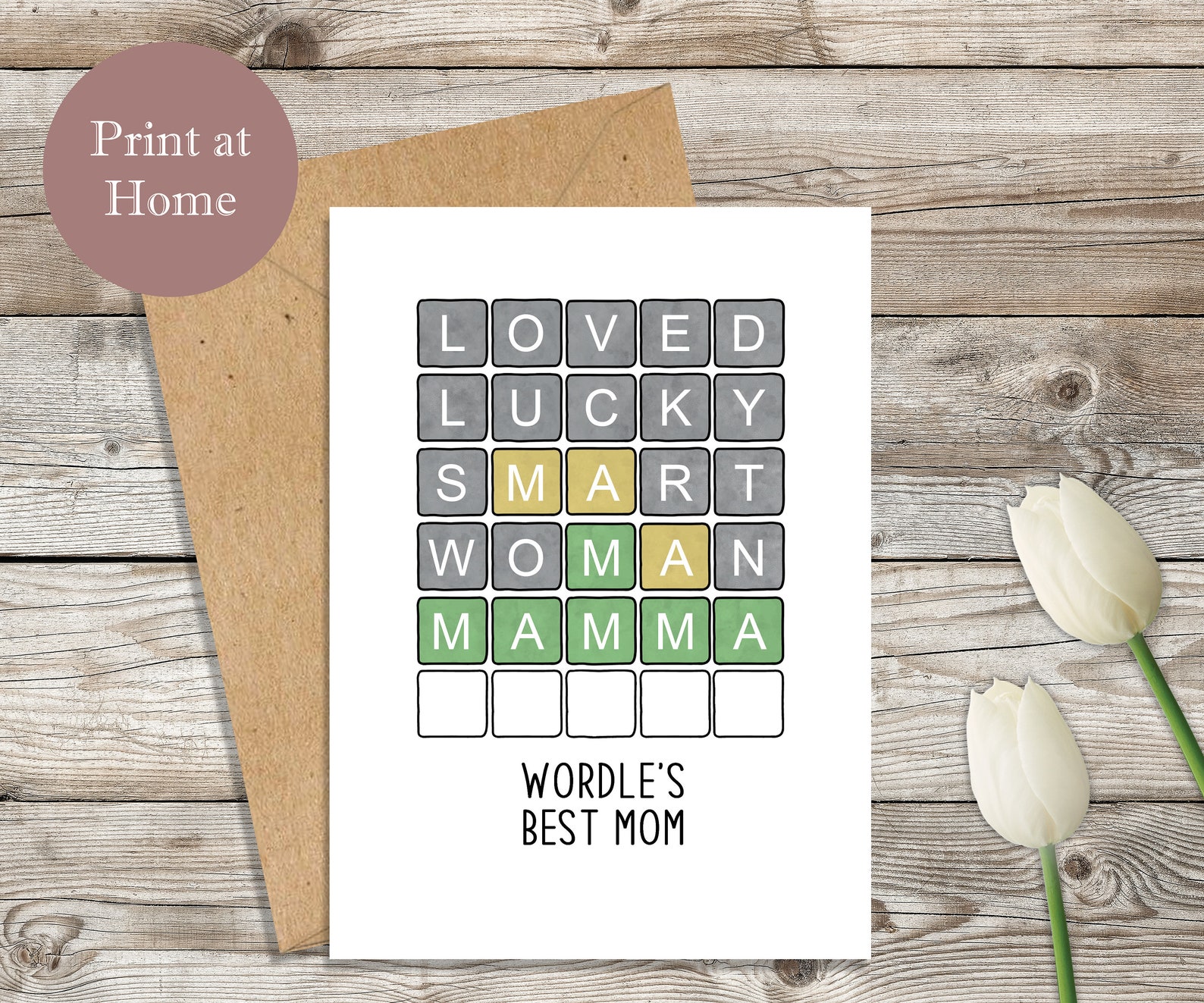 Wordle Mother's Day Greeting Card Wordle Card  Etsy