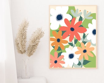 Flower Print/Art Print/Flower Poster/Flower Wall Décor/ Spring Gallery/Digital Download/ Flower