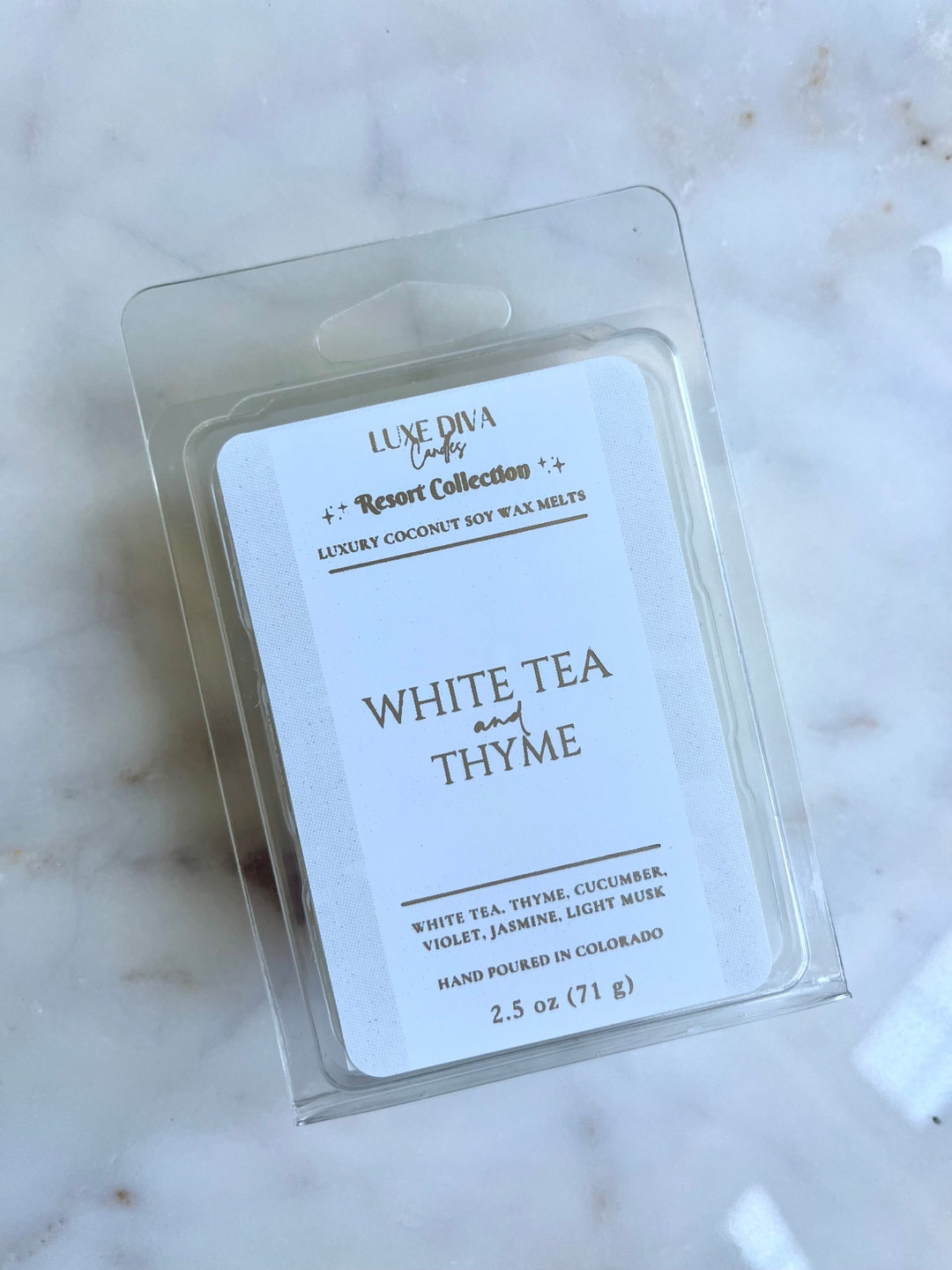 White Tea and Thyme Coconut Soy Wax Melts Etsy