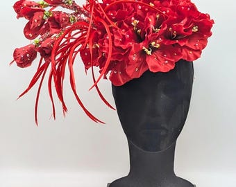 Red Bouquet - Statement Hat