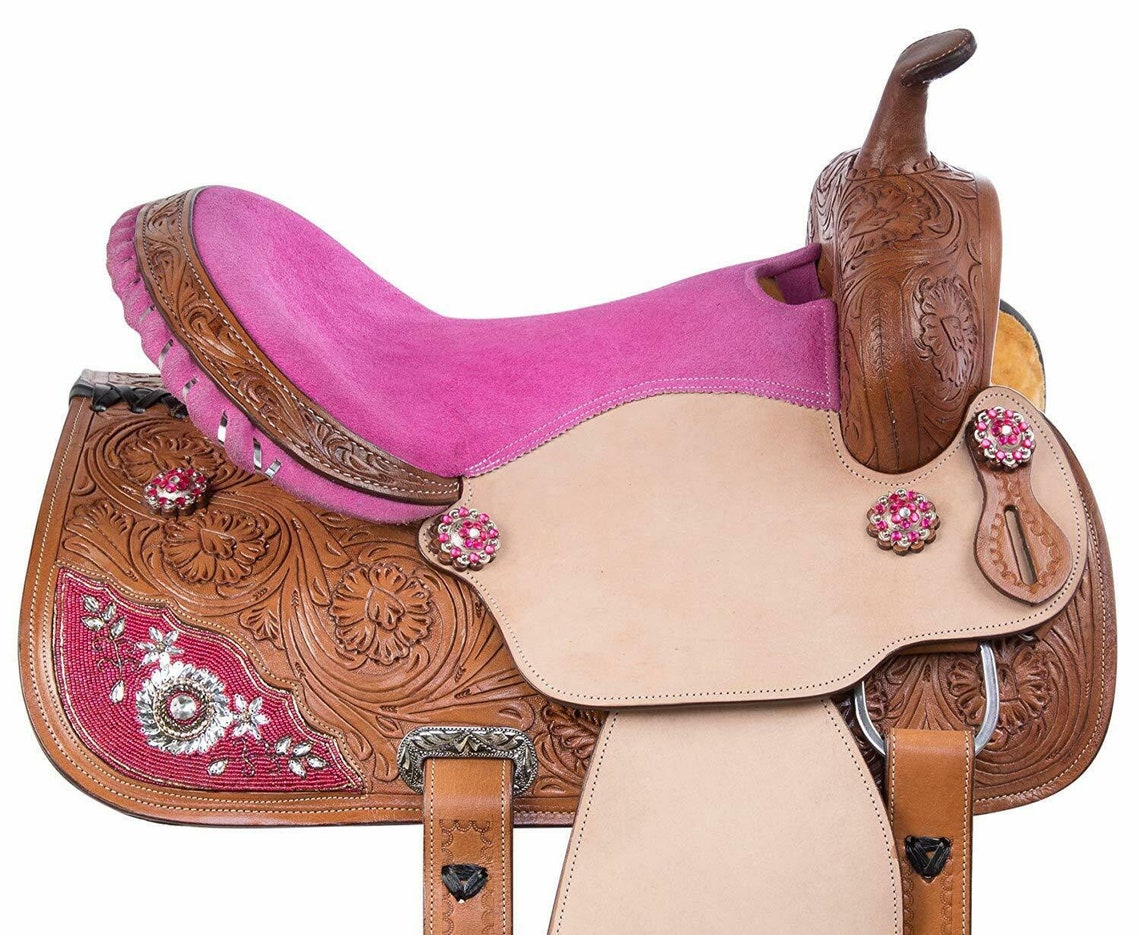 Leather Western Barrel Racing Horse Saddle Tack with set Etsy