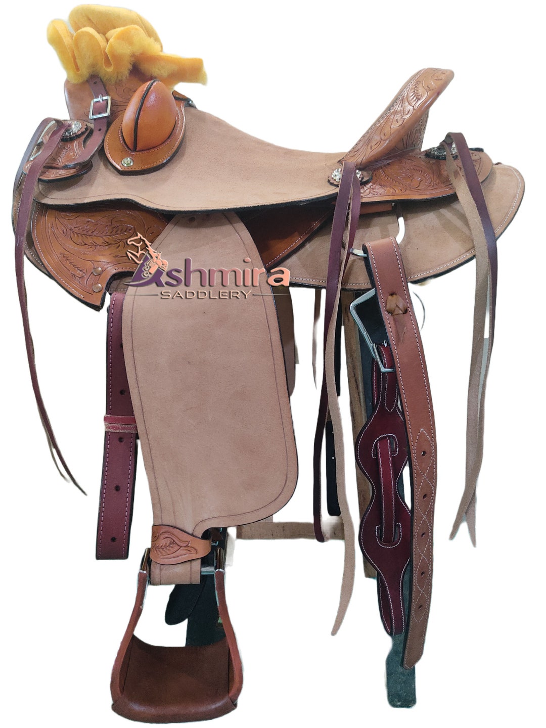 Selle Western Course De Tonneau Ridex - Cuir Premium - Taille 14" à 18.5" (préciser) - Neuf