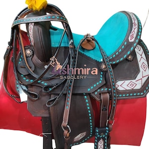 Western Leather Barrel horse Saddle, Trail Horse Racing Saddle, Custom Horse Saddle Free Shipping