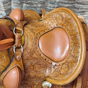 Selle Western Wade Tree – Cuir Naturel Brut – Tailles Dispo – 15 Pouces – Artisanale Inde