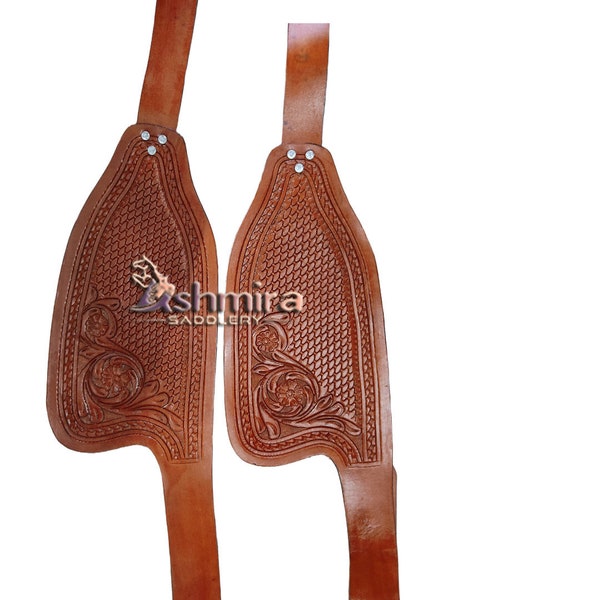 Handmade Leather Saddle Fenders resplacement for Horses saddle,Western Horse Saddle Fender Pair Free Shipping