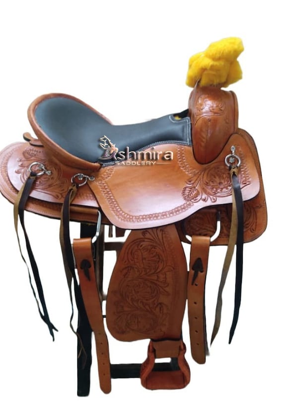 Set Staffe Western Per Sella - Comfort, Imbottite, In Legno E Pelle Marrone Scuro