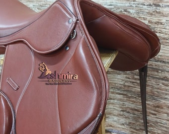Selle D'équitation Tout Usage Alfalah – Cuir Sauteur – Taille Unique – Longs Quartiers