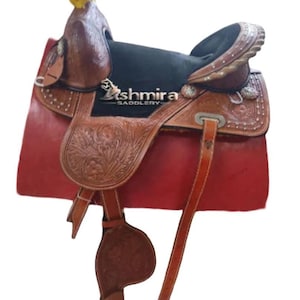 Western Treeless Saddle With Tack Set, Barrel Racing Horse Saddle Free Shipping